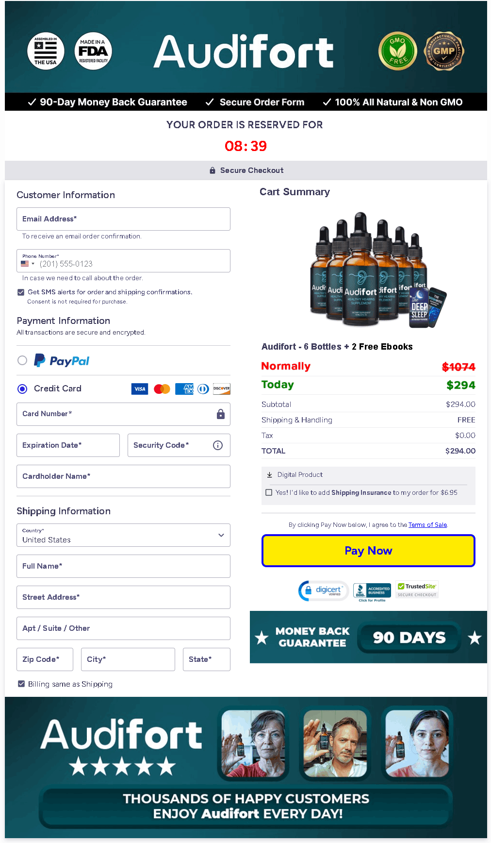Audifort-order-page